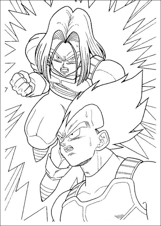 Plansa de colorat cu Dragon Ball Z 47 42